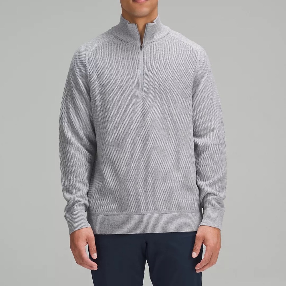 Lululemon Textured Knit Half-Zip Sweater L